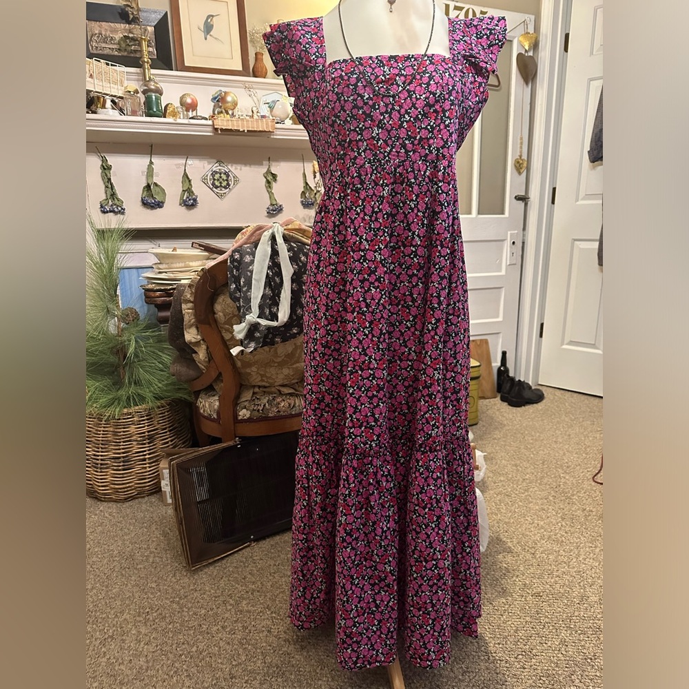 Buddy Love Maxi Tiered Rose Print Dress